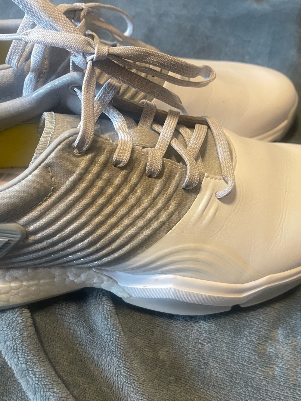 Adidas Adipower 4orged Boost Golf Shoes Men's Sz 8 Gray White Sneaker DA9319